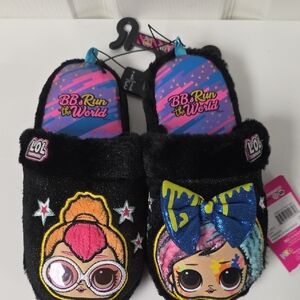 L.O.L. Surprise! Black Slippers with Colorful Bow